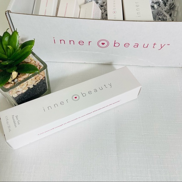 INNER BEAUTY Skin Tint Foundation LINEN buildable coverage natural finish NEW - Picture 6 of 11